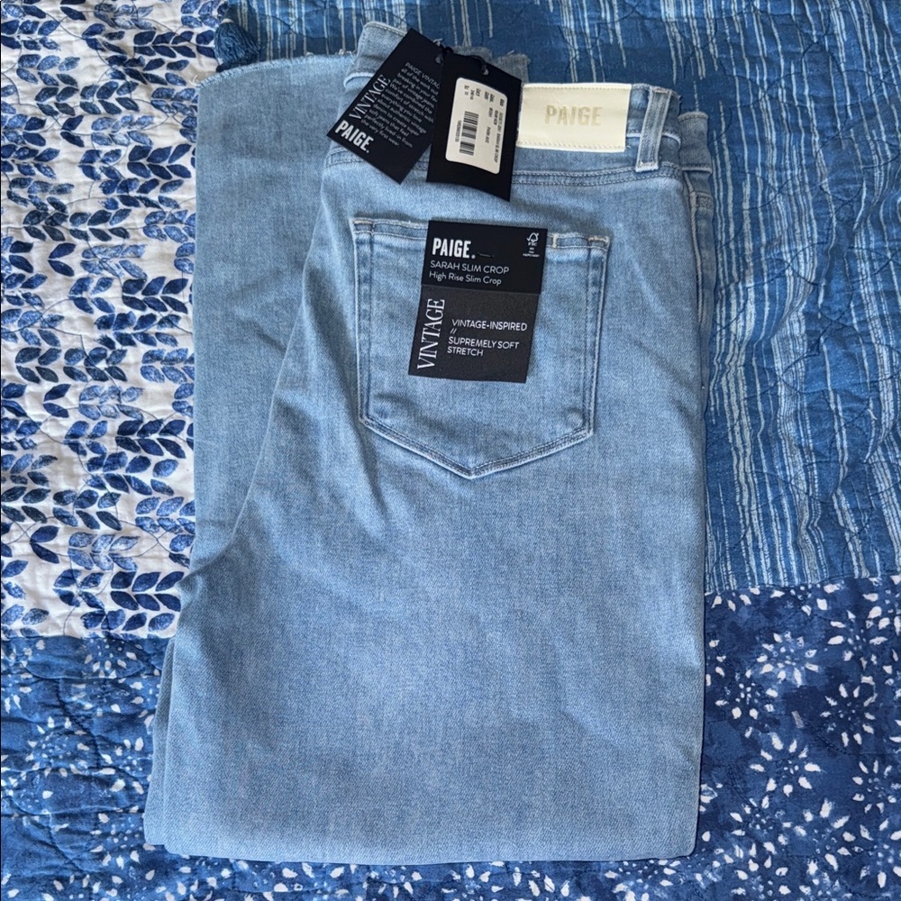 NWT Paige Women’s High Rise Slim Crop Jeans